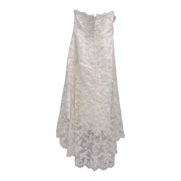 ALFRED ANGELO COLLECTION - 1774NT LACE ON NET GOWN WEDDING DRESS size 8 NWT - Picture 11 of 16